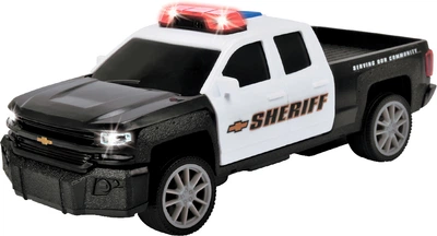 Dickie Toys Samochód policyjny Chevy Silverado z efektami dźwiękowymi i świetlnymi 15 cm (SBA203712021)