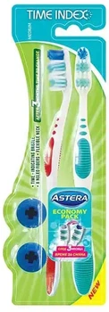 Зубна щітка Aroma Astera Time Index 2 в 1 Середньої жорсткості 2 шт (3800046543106)