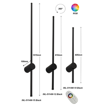 Бра Altalusse INL-5114W-15 Black & RGB SMD LED 15 Вт