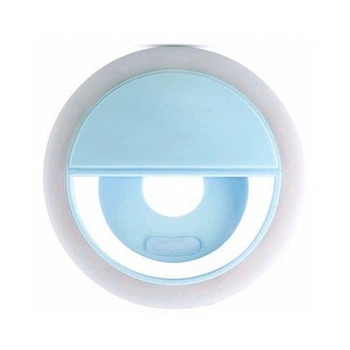 Селфи кільце Selfie Ring Light RK-12 спалах підсвічування для селфи 3 режими Блакитний