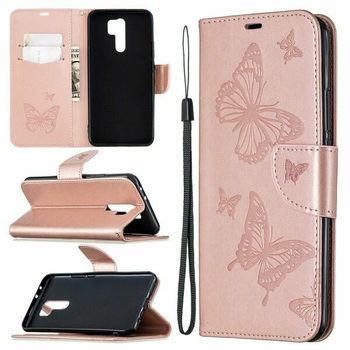 Чохол UniCase Butterfly Pattern для Xiaomi Redmi 9 - Rose Gold
