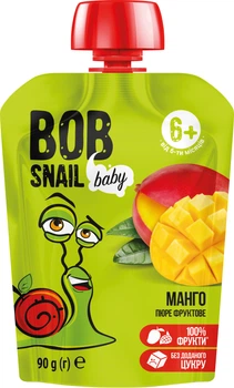 Пюре фруктове Bob Snail Манго для дітей від 6 місяців 90 г (4820219343844)