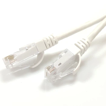 Патч-корд кат. 6, 26AWG Slim, D4мм, RJ45-RJ45, білий, 1 м, U-UTP, LSZH, Corning