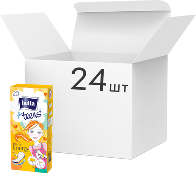 Упаковка щоденних гігієнічних прокладок Bella for Teens Ultra Energy 20 шт х 24 пачки (BE-022-RZ20-042/BE-022-RZ20-UA4)