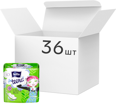 Упаковка гігієнічних прокладок Bella for Teens: Ultra Relax 10 шт х 36 пачок (BE-013-RW10-229/BE-013-RW10-UA2)