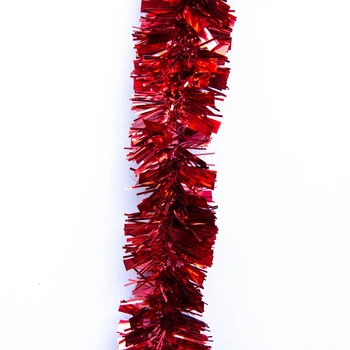 Мишура, 2 м, красный, диаметр 5 см, ПВХ (ГГ-50/2-3)