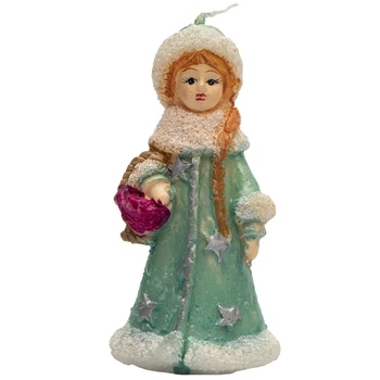 Свечка декоративная Снегурочка с корзинкой, 11*4, 8*4, 3см (790258-1)