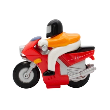 Игрушка заводная - мотоцикл Aohua, 5,5 см, бежевый, пластик (SM-50C-1)