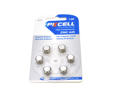 Батарейка повітряно цинкова PKCELL 1.4V ZA312, 6 штук у блістері, ціна за блістер