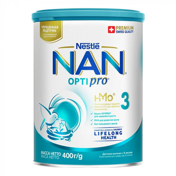 Суха молочна суміш NAN 3 OptiPro з 12 міс. 400 г /6175