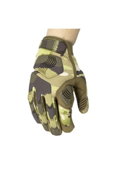 Перчатки тактические военные-армейские PROTECTOR с защитой костяшек кулака дышащие, боевые XL Multicam BMCP39770-2