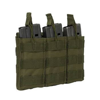 Подсумок магазинный Rothco MOLLE Open Top Triple Mag Pouch оливковый