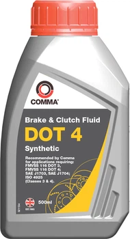 Тормозная жидкость Comma DOT 4 Brake Fluid 500 мл (BF4500M)