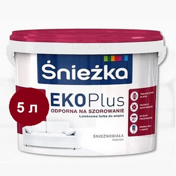 Фарба латексна матова Sniezka Eko Plus 5л білий (555444)