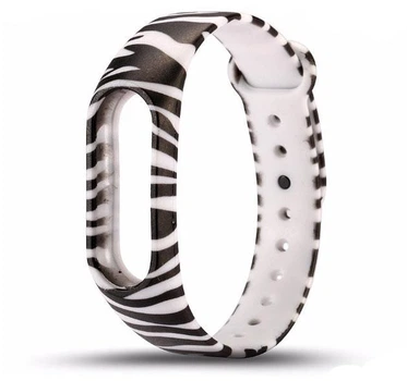 Силіконовий ремінець Primo для фітнес-браслета Xiaomi Mi Band 2 - Zebra