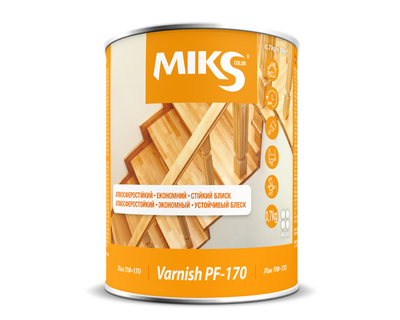 Лак алкидный MIKS ПФ-170 атмосферостойкий 0,7кг