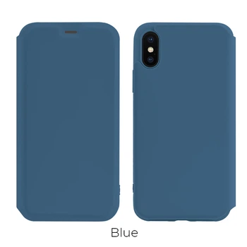 Чохол Premium Hoco Colorful series liquid silicone для iPhone XS Max Blue