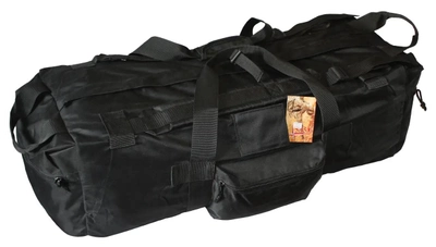 Транспортна сумка-рюкзак 75л.(баул) 90x25x35, чорний. ВСУ полювання туризм риболовля