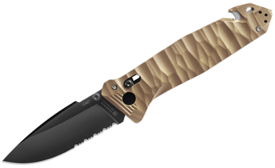 Нож Tb Outdoor CAC S200 Nitrox PA6 стропорез стеклобой Песочно-серый (11060105)