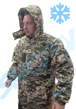Куртка бушлат зимовий військовий, бушлат зимовий куртка військова піксель ЗСУ, розмір 56, Bounce OS-JI-0056