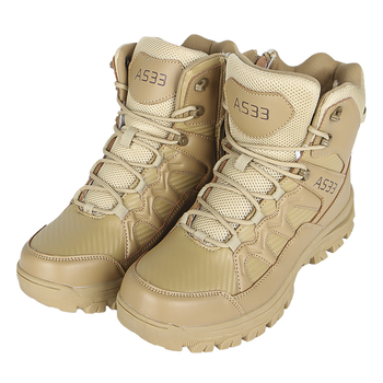 Ботинки Lesko GZ706 р.41 Sand Khaki влагостойкие демисезонные на шнурках и молнии