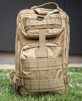 Тактичний штурмовий військовий рюкзак ES Assault 40L літрів Койот 52x29x28 (9002)
