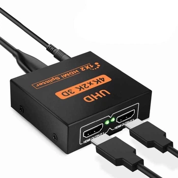 Активный HDMI сплитер 1-2 порта, 4K, 1080Р, 1,4 версия, DC5V - 2A Q50, Box