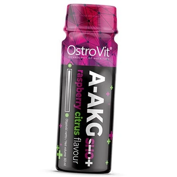 Аргінін альфа кетоглутарат Ostrovit A-AKG Shot 80 мл Малина-цитрус (27250021)