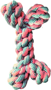 Игрушка для собак кость плетеная из каната 20 см Croci PASTEL