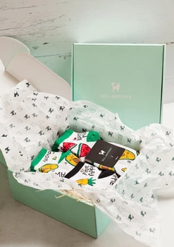 Набір шкарпеток 6 пар з фруктами короткі безшовні ORGANIC cotton JILL ANTONY гарна коробка 38-40 арт. 31030
