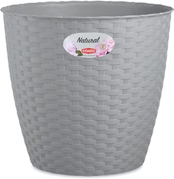 Вазон Stefanplast Natural круглий 14 см Сірий (73806)