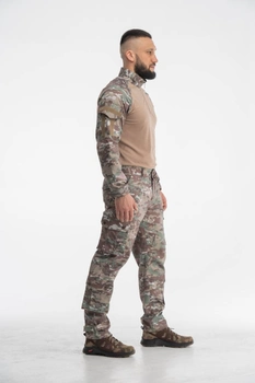 Тактична Осіння військова форма комплект костюм, (Убакс + Штани), Камуфляж "Мультикам", Розмір: M