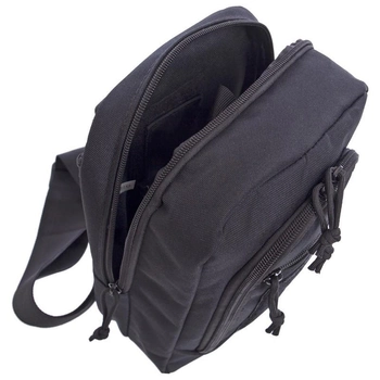 Тактичний рюкзак з однією лямкою SILVER KNIGHT Сумка слінг Поліестер (YQS-224) Чорний