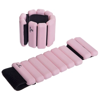 Утяжелители манжеты для рук Zelart 2237 2 шт по 0,5кг Light Pink
