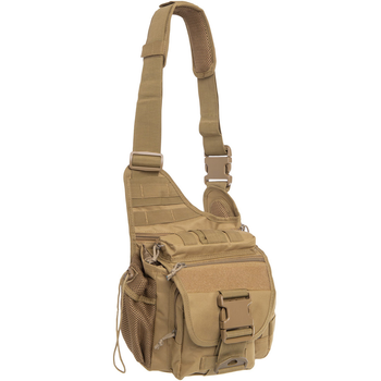 Тактическая сумка через плечо SILVER KNIGHT Военная 26 х 23 см Нейлон Оксфорд 900D Хаки (TY-249)