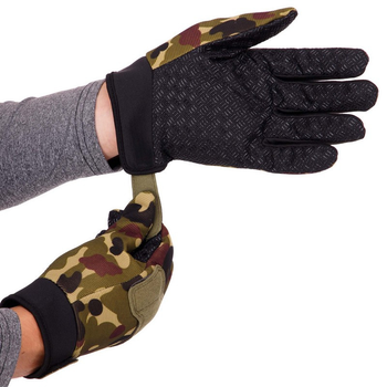 Тактичні рукавички без пальців військові Для риболовлі для полювання TACTICAL Поліестер Камуфляж (BC-8789)