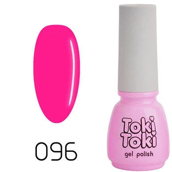 Гель-лак Toki Tok 096, 5 мл, яскрава фуксія