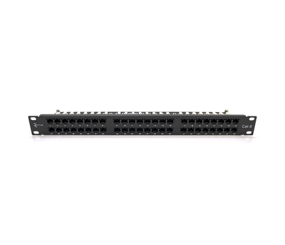 Патч-панель Ritar 48 порту UTP DUAL кат 6 19 1U не екранована чорна Q10