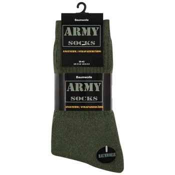 Теплые армейские немецкие носки ARMY, олива, хлопок/махровый след, 39-42