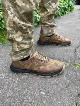 Кросівки чоловічі тактичні ShoesBand Коричневі Натуральний нубук з текстильної сіткою 44 (29 см) (S32001-1)