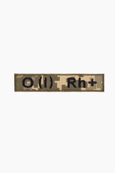 Шеврон O(I) Rh + на пікселі 12 х 2,5 см (2000989177470)
