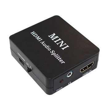 HDMI аудіо екстрактор to optical toslink/3.5mm/коакс; пластик