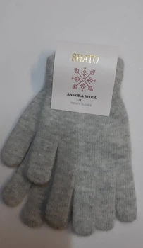 Рукавички жіночі теплі вовна ангора SHATO ANGORA LINE 042 One Size темно-сірий
