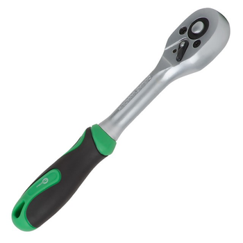 Рукоятка з храповим механізмом на 72 зубця 1/4", Cr-V INTERTOOL HT-2124