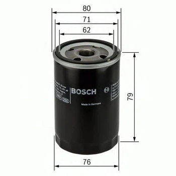 Фильтр масляний Opel 1.0-2.4i 62-00 (бензин) BOSCH 0 451 102 056 UA63 Bosch (0451102056)