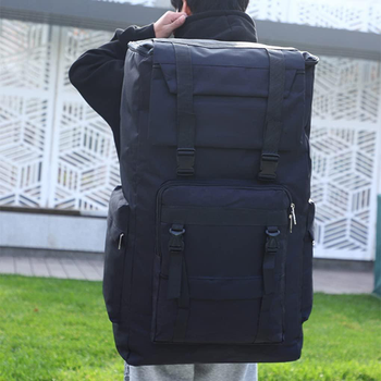 Рюкзак большой тактический армейский походной туристический для путешествий альпинизма кемпинга 27х44х77 см (473293-Prob) Черный