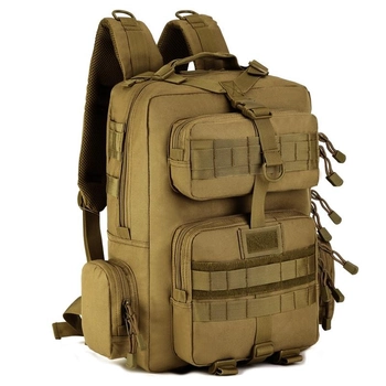 Рюкзак тактический военный штурмовой Protector plus S431 30л с системой Molle coyote brown