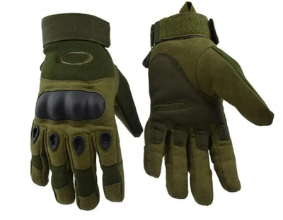 Тактичні рукавиці з пальцями LeRoy модель Combat розмір L (олива)