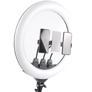 Кольцевая LED лампа с пультом ДУ и 3 держателями для телефона SLP-G63 (55 см) 55 Вт
