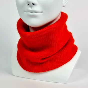 Шарф-хомут жіночий зимовий ангоровий Odyssey ЧЕЛСІ помаранчевий 25 х 25 см 12654